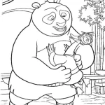 image de coloriage kung fu panda pour enfant