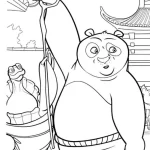 coloriage kung fu panda à imprimer pour enfant de 7 ans