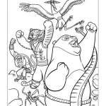 coloriage kung fu panda et apprentissage
