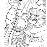 coloriage kung fu panda pour enfant à imprimer