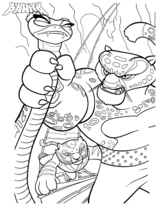 coloriage kung fu panda pour enfant à imprimer