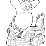 coloriage kung fu panda de pour enfants