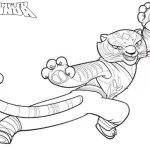 coloriage kung fu panda pour enfants à télécharger