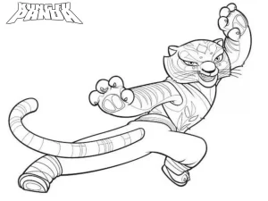 coloriage kung fu panda pour enfants à télécharger