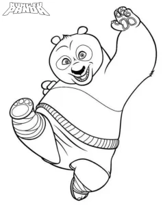 coloriage kung fu panda d