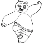 coloriage kung fu panda à imprimer pour enfant de 12 ans