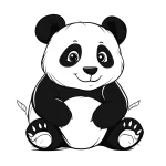 coloriage panda kawaii a dessiner et imprimer
