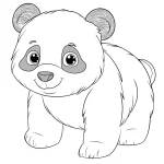 coloriage panda kawaii pour enfants a imprimer gratuit