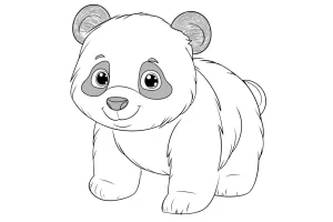 coloriage panda kawaii pour enfants a imprimer gratuit
