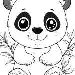 coloriage panda kawaii a telecharger