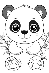 coloriage panda kawaii a telecharger