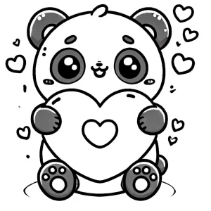 coloriage panda kawaii a colorier en ligne gratuitement