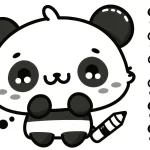 coloriage panda kawaii à imprimer gratuitement pdf