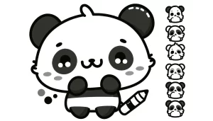 coloriage panda kawaii à imprimer gratuitement pdf