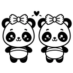 coloriage panda kawaii pour enfant gratuit