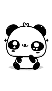coloriage panda kawaii a imprimer gratuit