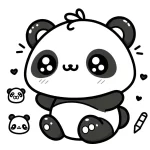 coloriage panda kawaii à imprimer gratuitement pdf