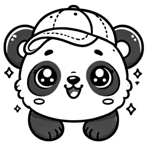 coloriage panda kawaii a dessiner et imprimer