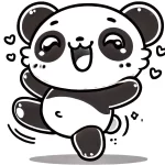coloriage panda kawaii pour enfant de 5 ans
