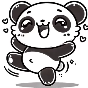 coloriage panda kawaii pour enfant de 5 ans