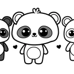 coloriage panda kawaii à imprimer gratuitement
