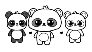 coloriage panda kawaii à imprimer gratuitement
