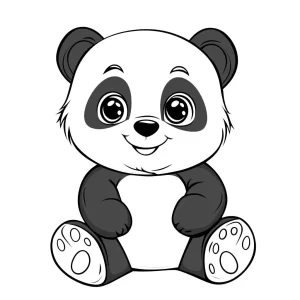 coloriage panda kawaii a imprimer pour enfant de 4 ans