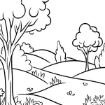 coloriage paysage et dessins
