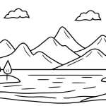 coloriage paysage a colorier en ligne