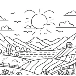coloriage paysage pour enfant a imprimer gratuit