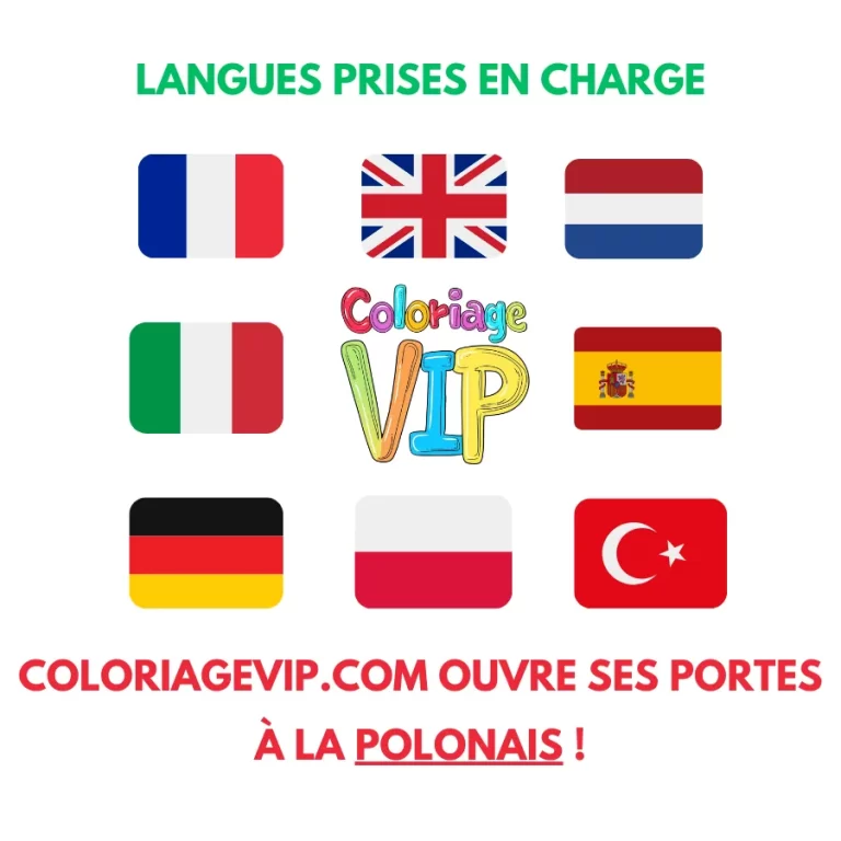Tranh tô màu ColoriageVIP.com parle maintenant polonais !