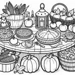 a imprimer coloriage Action de grâce gratuit