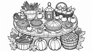 a imprimer coloriage Action de grâce gratuit