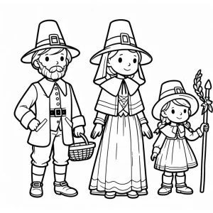 coloriage Action de grâce pour enfant gratuit