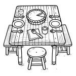 coloriage Action de grâce et dessins