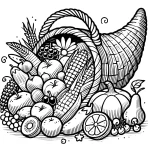 coloriage Action de grâce gratuit en ligne