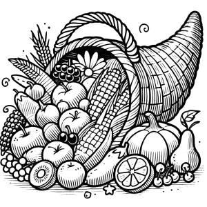 coloriage Action de grâce gratuit en ligne