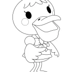 image de coloriage Animal Crossing pour enfant
