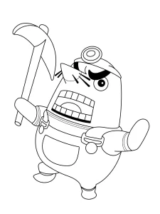 coloriage Animal Crossing educatif pour enfant