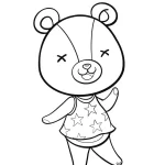 coloriage Animal Crossing pour enfant de 3 ans