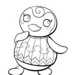 coloriage Animal Crossing a imprimer pour enfant de 4 ans