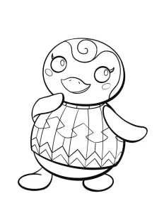 coloriage Animal Crossing a imprimer pour enfant de 4 ans