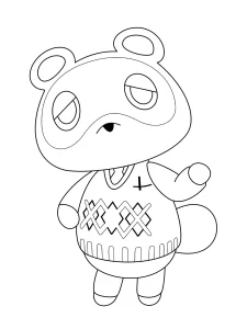 coloriage Animal Crossing pour enfant de à imprimer