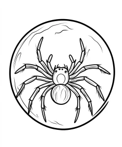 coloriage Araignée pour enfant de 6 ans
