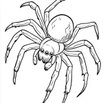 coloriage Araignée à imprimer pour enfant de 9 ans