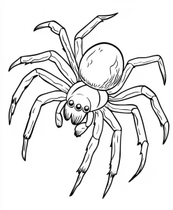 coloriage Araignée à imprimer pour enfant de 9 ans