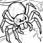 coloriage Araignée a imprimer gratuitement