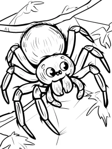 coloriage Araignée a imprimer gratuitement