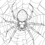 imprimer coloriage Araignée pour enfant
