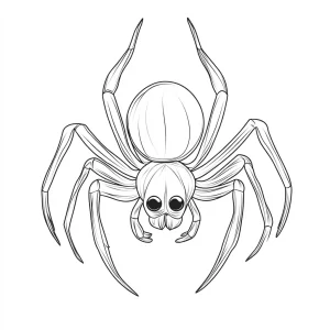 coloriage Araignée et découpage à imprimer